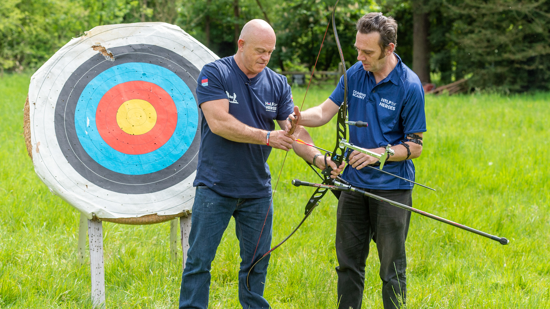 Ross Kemp with arch for Help 4 Heroes campaign 180522 CREDIT Help 4 Heroes