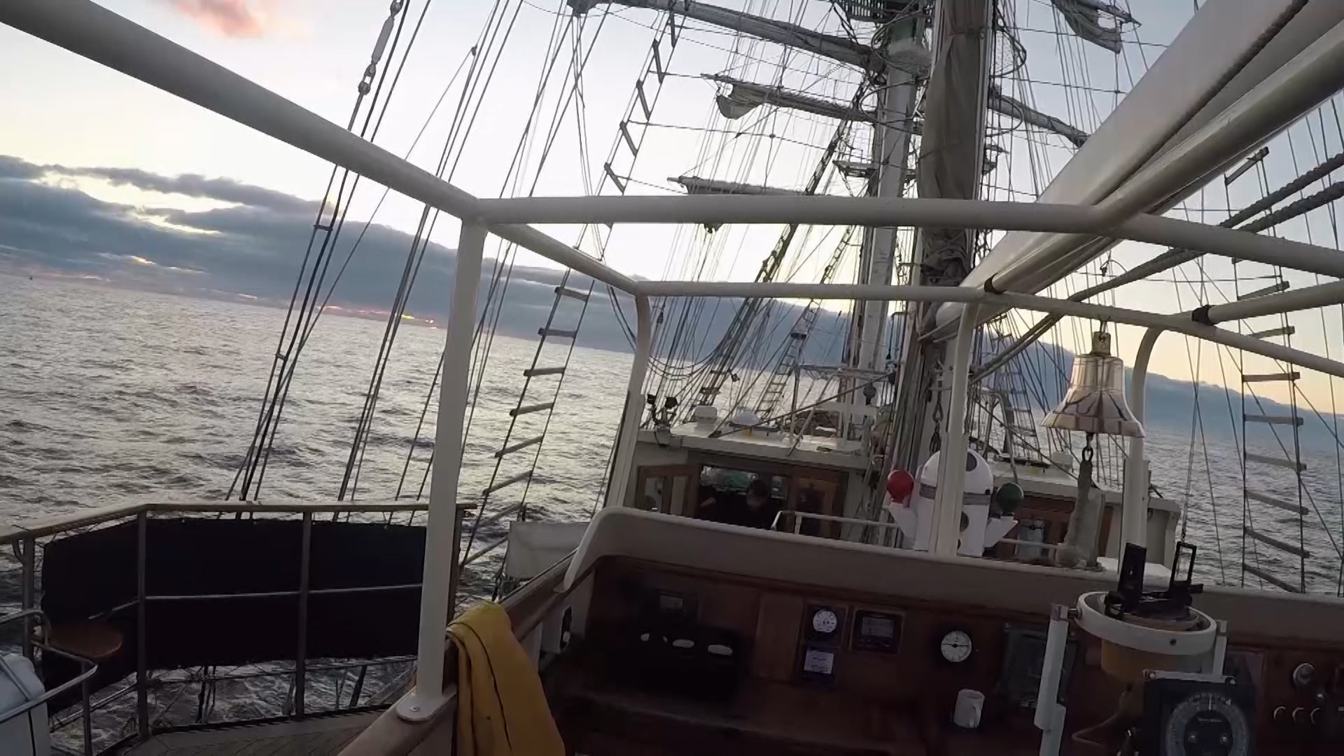 The view from the sailing boat.