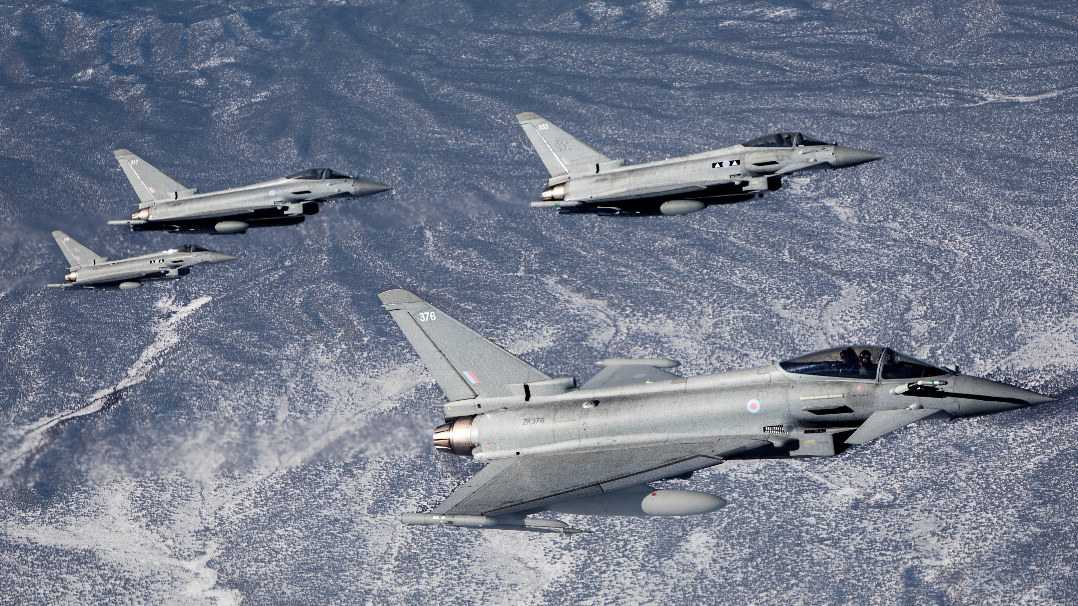 Royal Air Force Typhoons from RAF Lossiemouth, on Exercise Red Flag 02022023 CREDIT MOD Crown Copyright