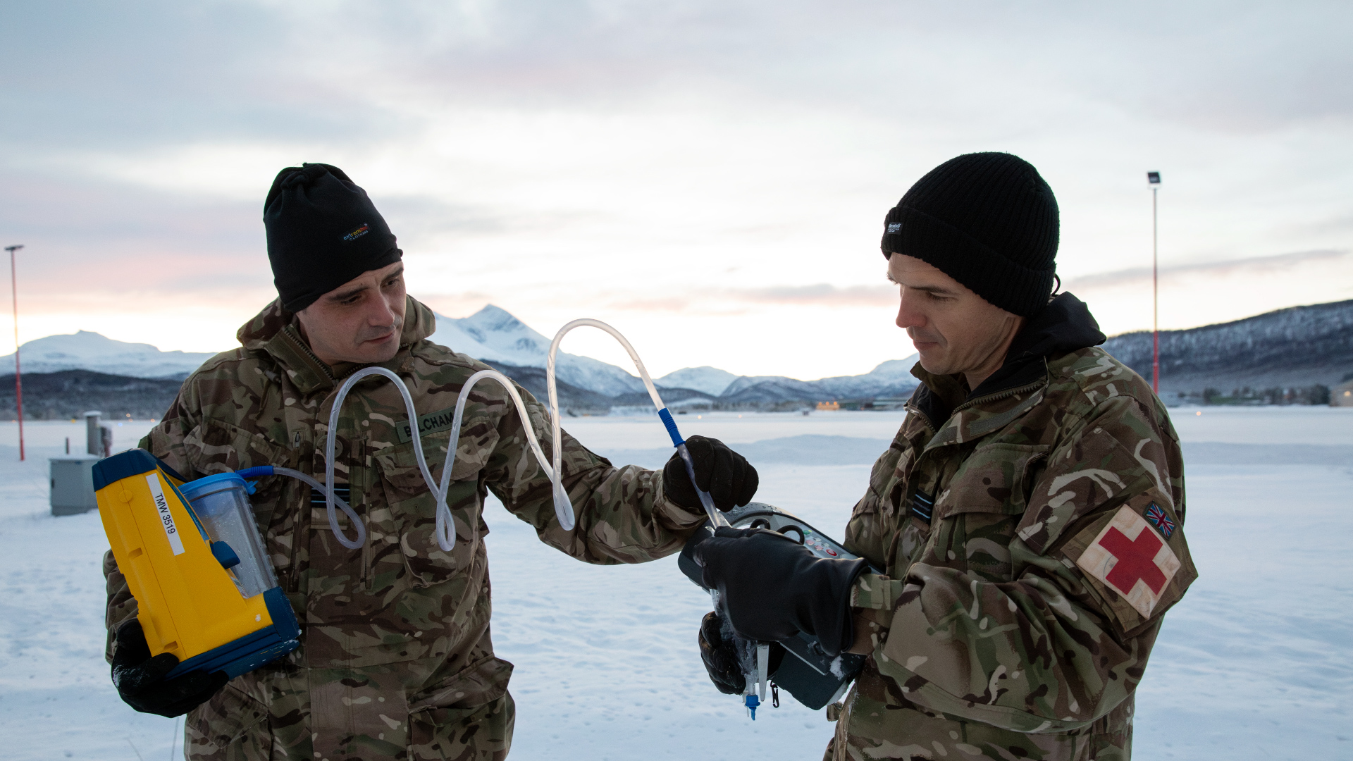 Royal Air Force medics Bardufoss Air Station Norway Exercise Arctic Phoenix 2 101223 CREDIT RAF