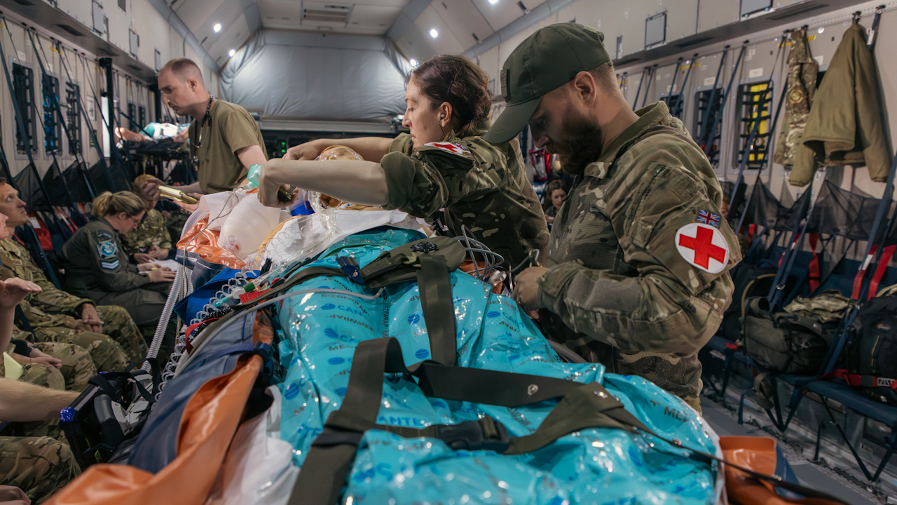 Sixteen medical personnel took part in Exercise Mobility Guardian 23 (Picture: Royal Air Force).