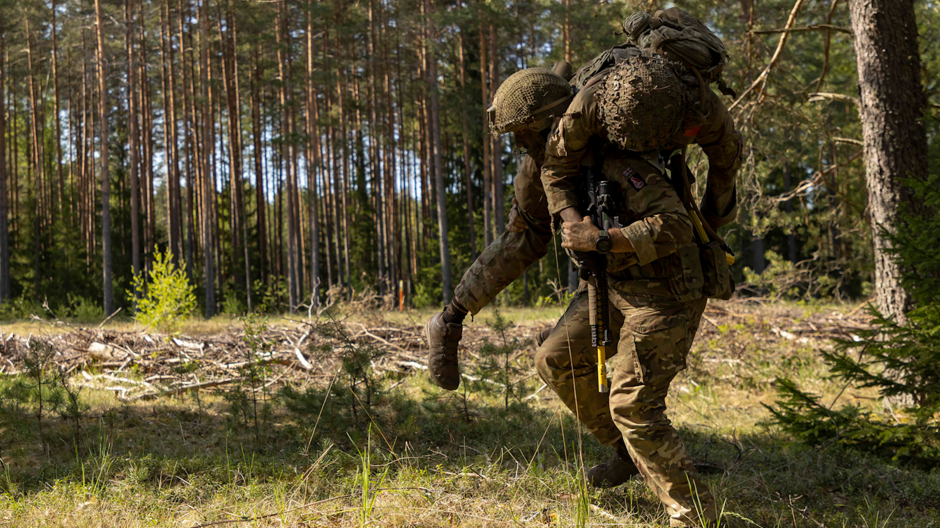 Royal Anglian Regiment soldier during training scenario exercise in Estonia 21052023 CREDIT MOD.jpg