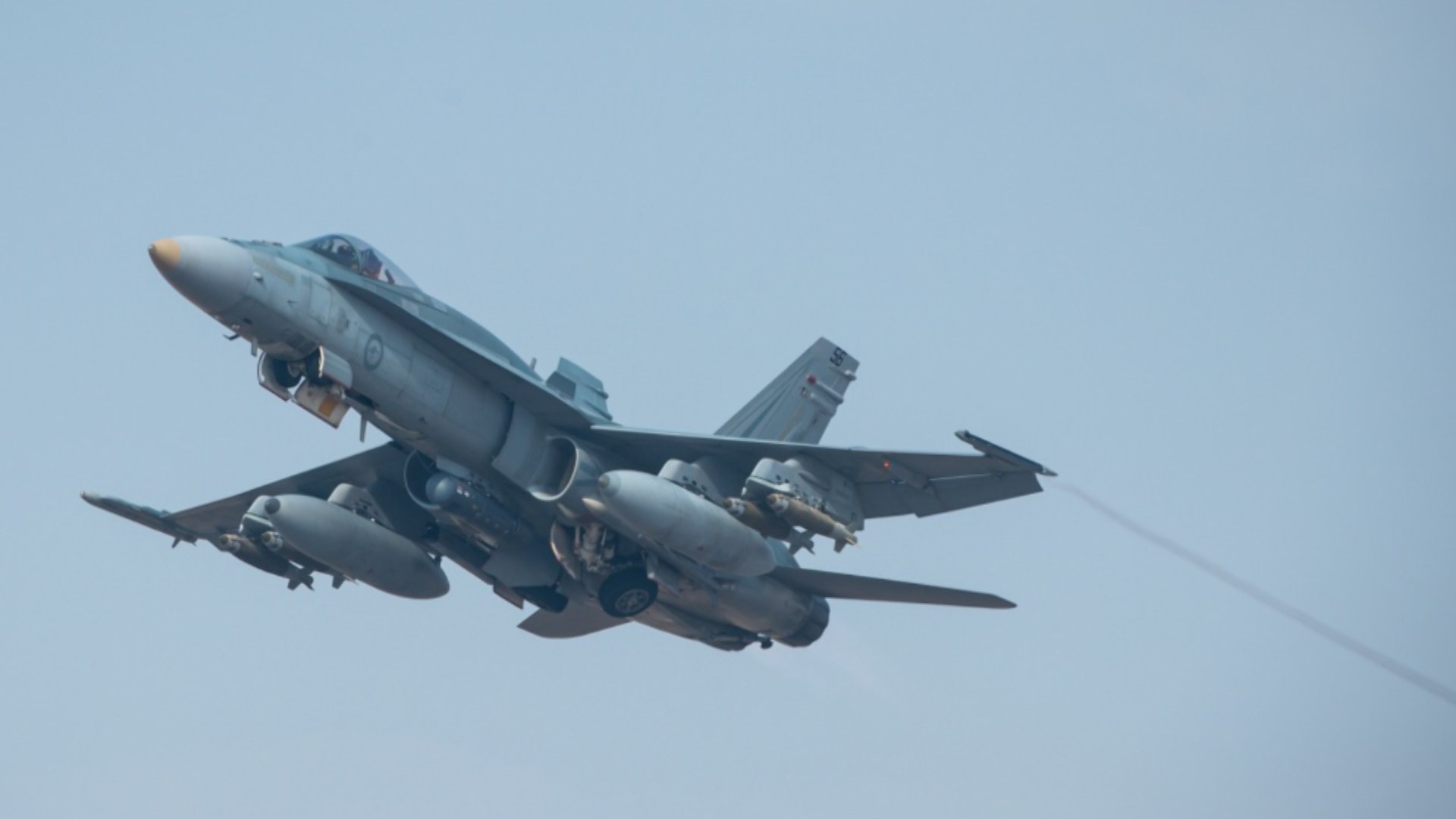 Royal Australian Air Force Super Hornet during Operation Okra