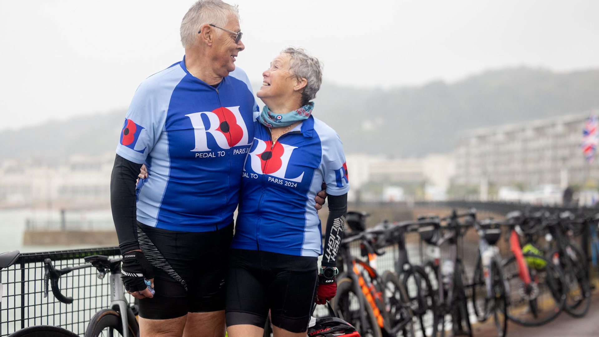 Royal British Legion's Pedal to Paris Bill and Fiona Fisk
