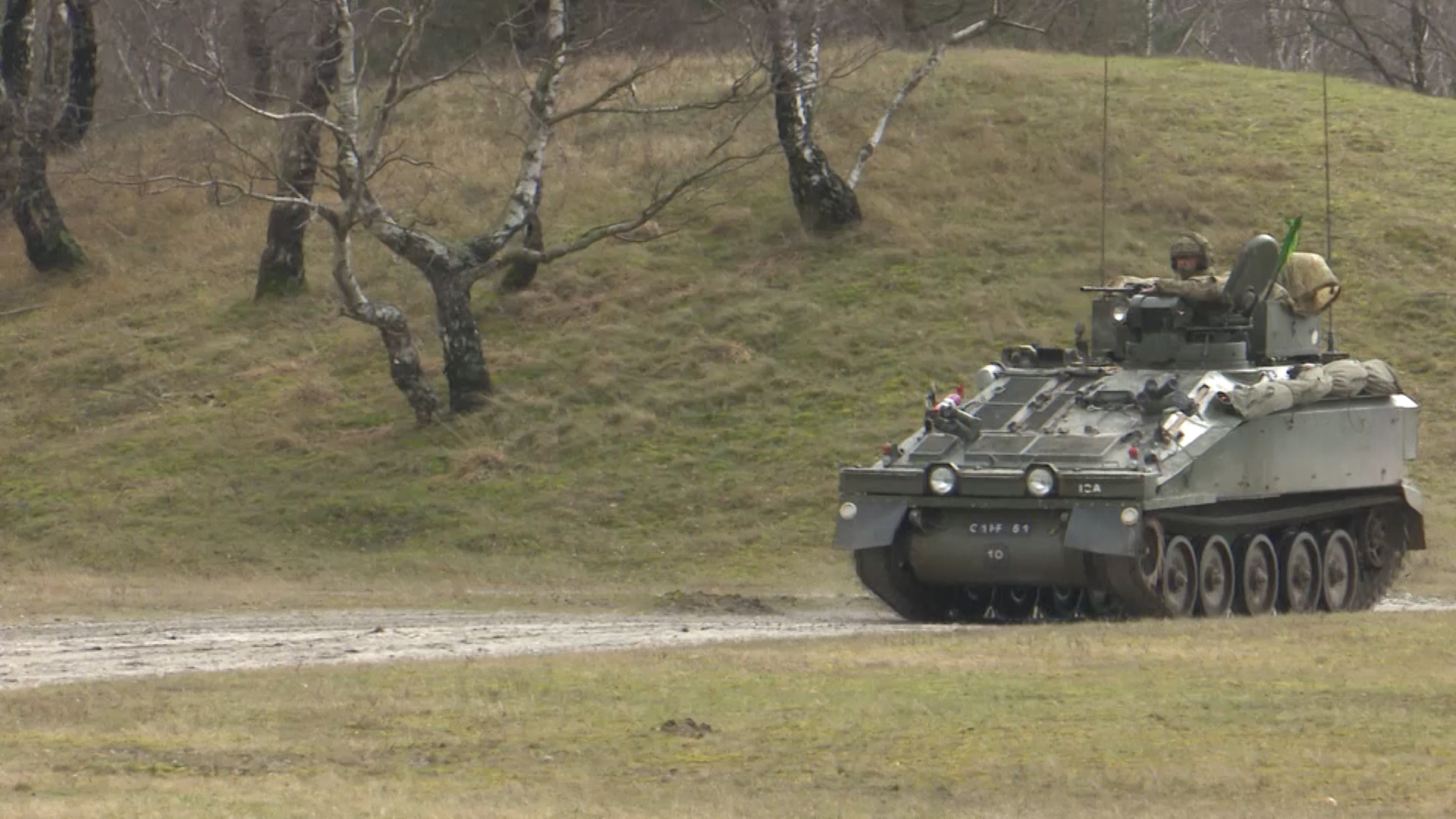 Royal Lancers on Sennelager training area in Germany.