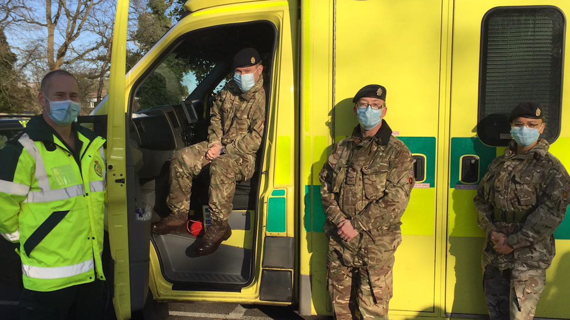 Royal Logics Corps with the South East Coast Ambulance Service (Picture: South East Coast Ambulance Service).