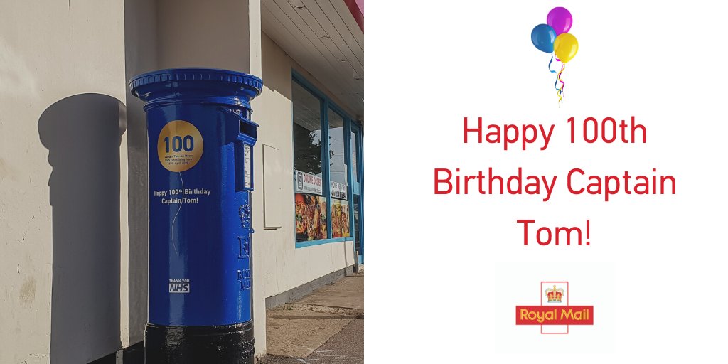 The Royal Mail has pained Capt Tom's local postbox 'NHS Blue' (Picture: @RoyalMail/Twitter).