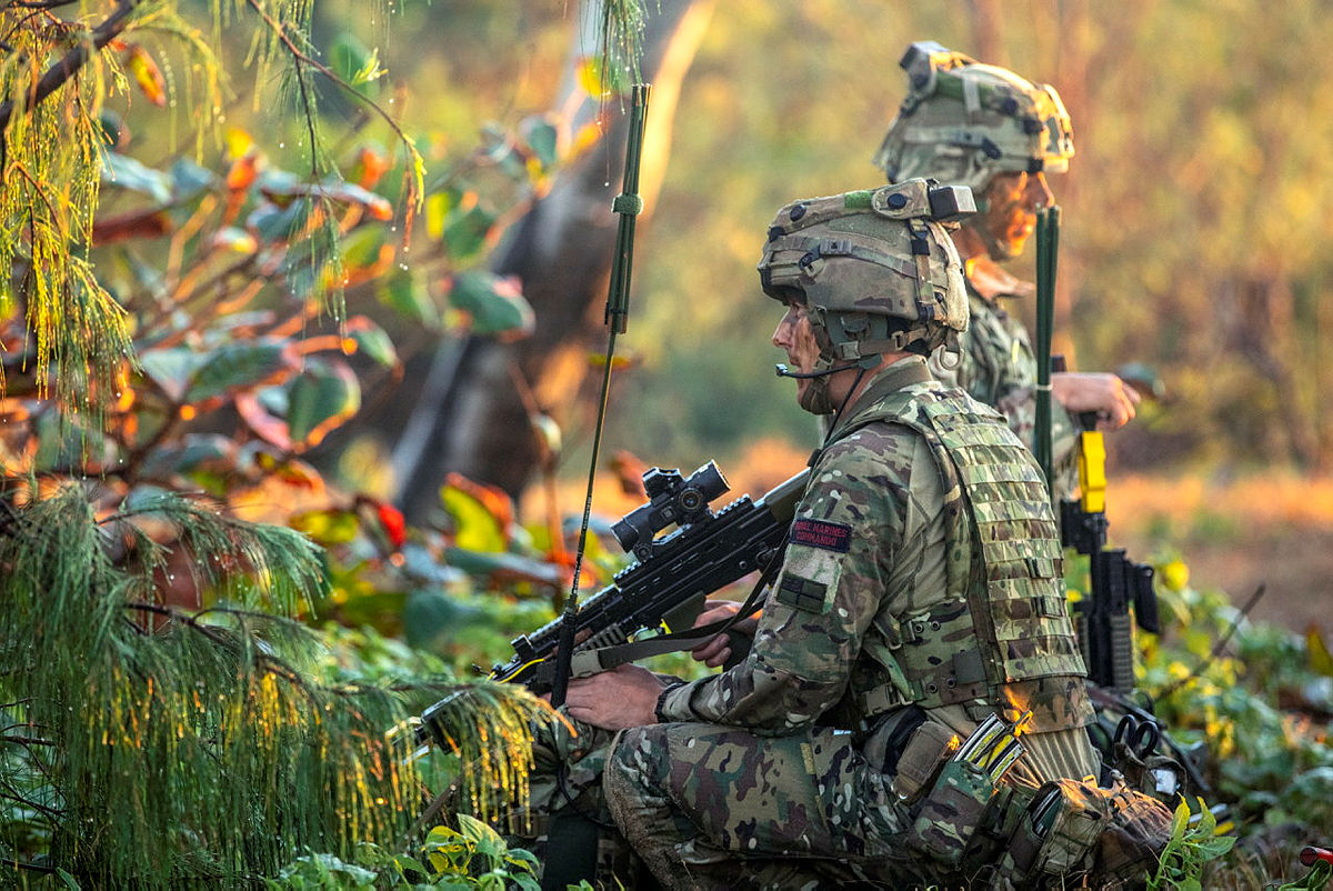 A Royal Marine with an L85 assault rifle during Exercise Talisman Sabre in Australia in 2021 (picture: MOD)