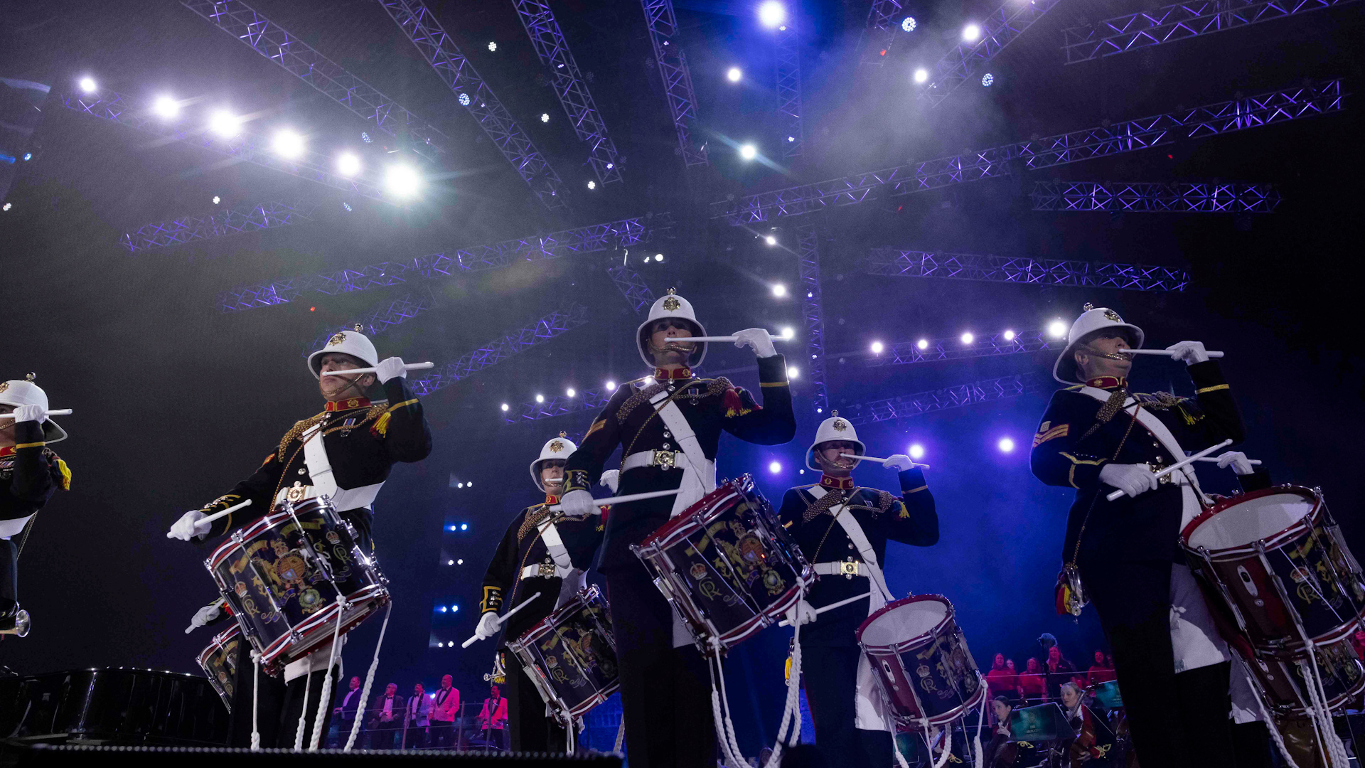 The Royal Marine Corps of Drums will be performing the contest's theme 'United by Music' (Picture: Royal Navy).