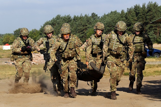 Royal Marines train at a Dutch infantry school near Arnhem (Image: Royal Navy)