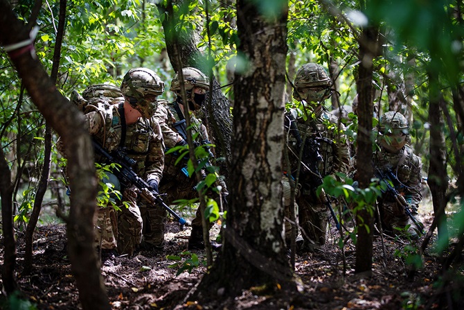 Royal Marines train at a Dutch infantry school near Arnhem (Image: Royal Navy)