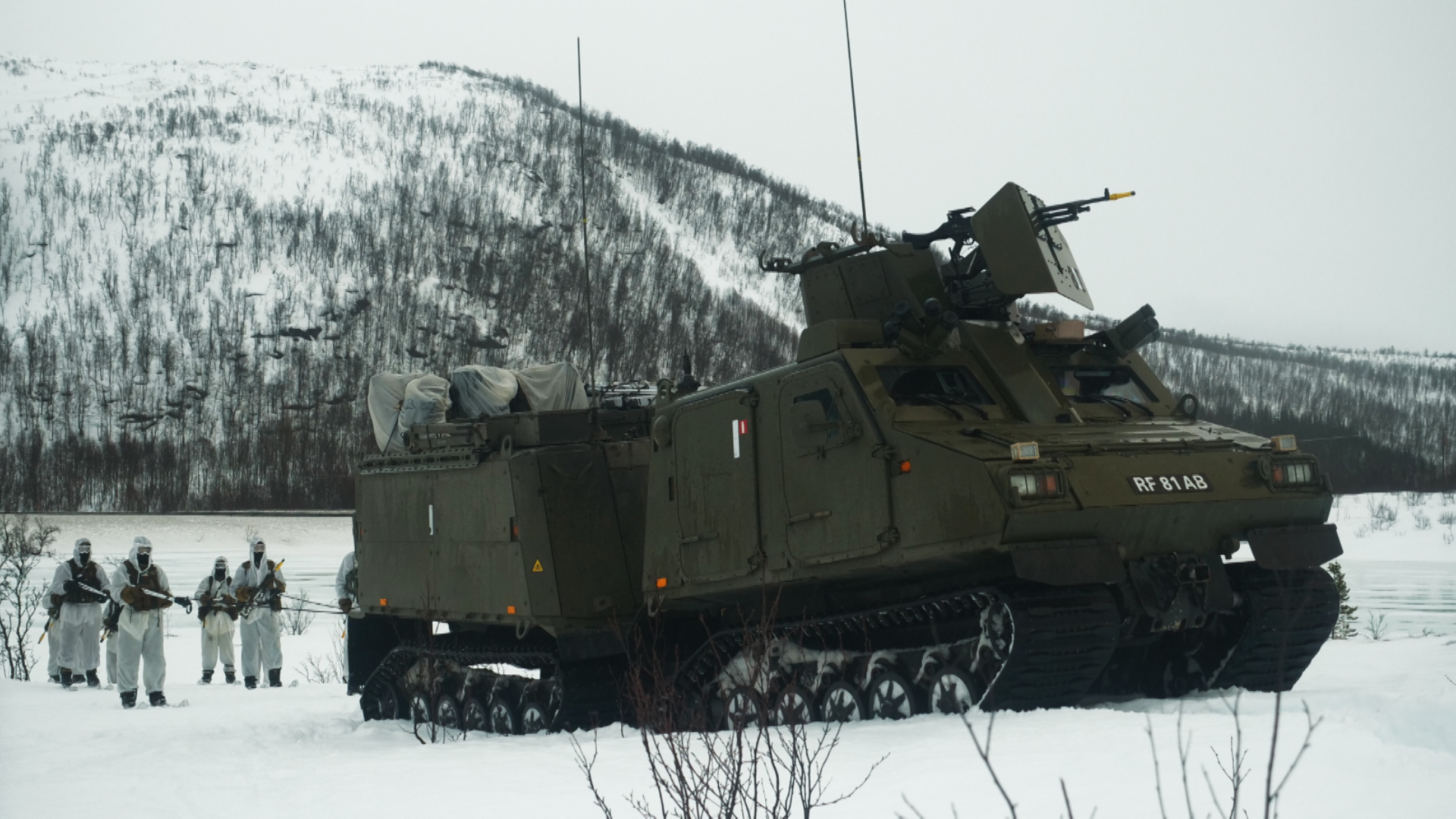 Royal Marines Viking vehicle in Norway