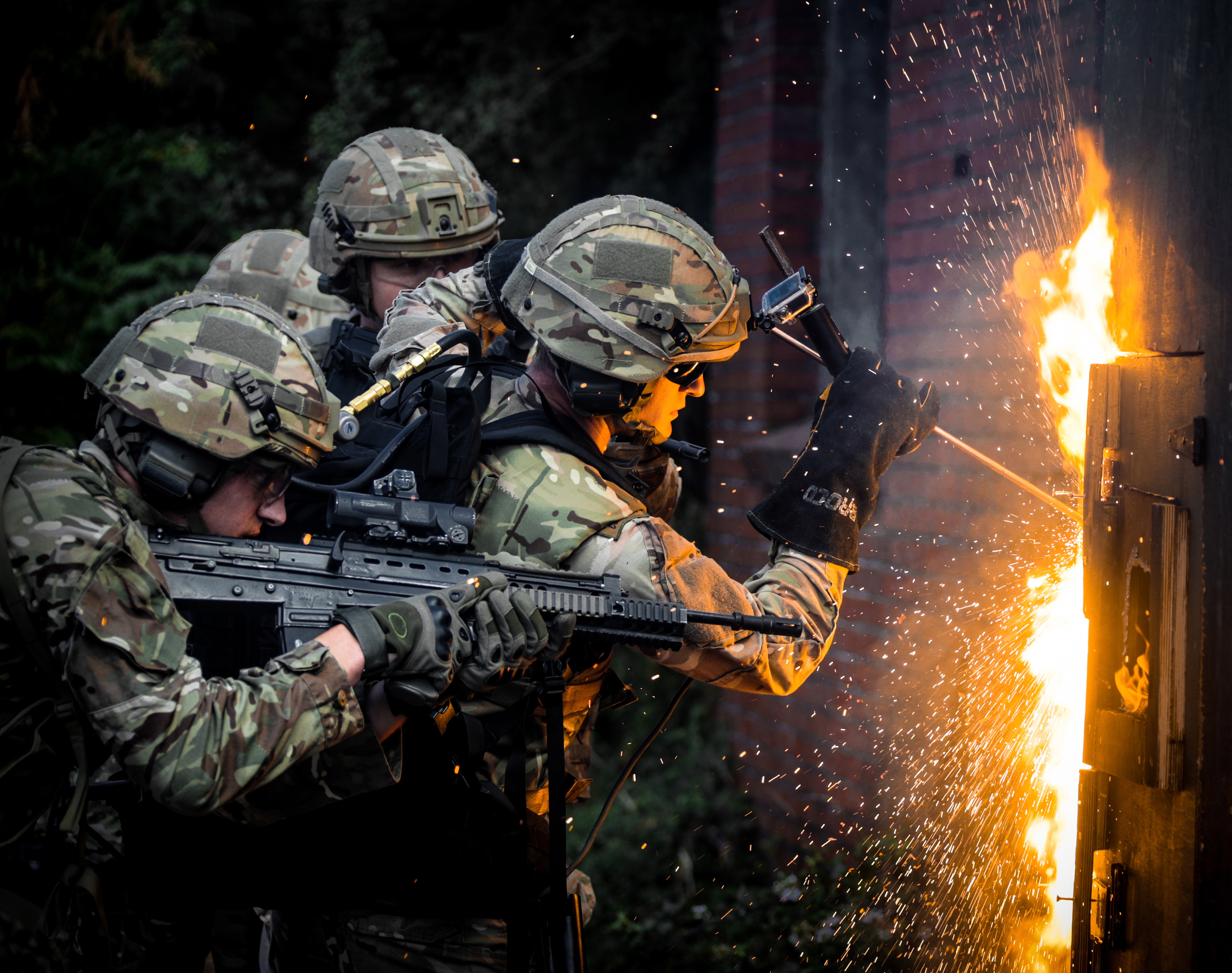 Royal Marines conduct Assault Engineer (AE) training. Credit: LPhot Dean Nixon, Crown Copyright