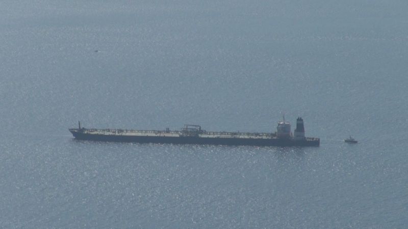 Royal Marines have boarded an oil tanker in Gibraltar on its way to Syria 040719 SOURCE BFBS