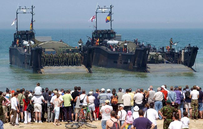Royal Marines land at Asnelles beach as part of D-day 60 celebrations