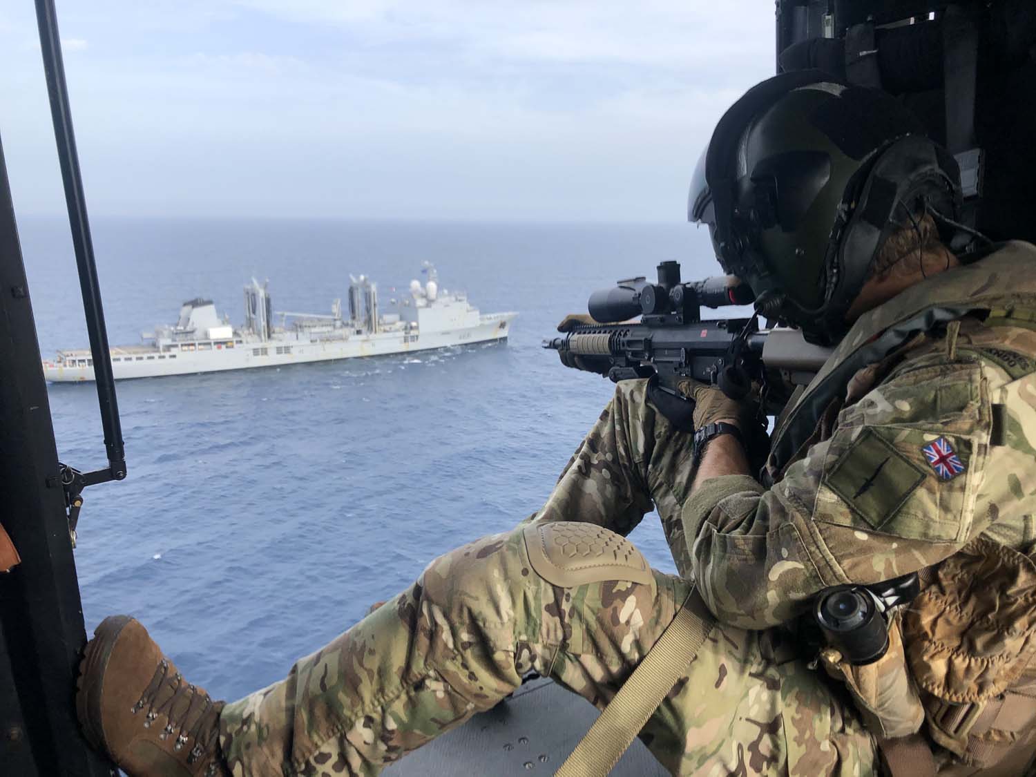 Royal Marines onboard HMS Kent, CSG 5 2021 CREDIT ROYAL NAVY