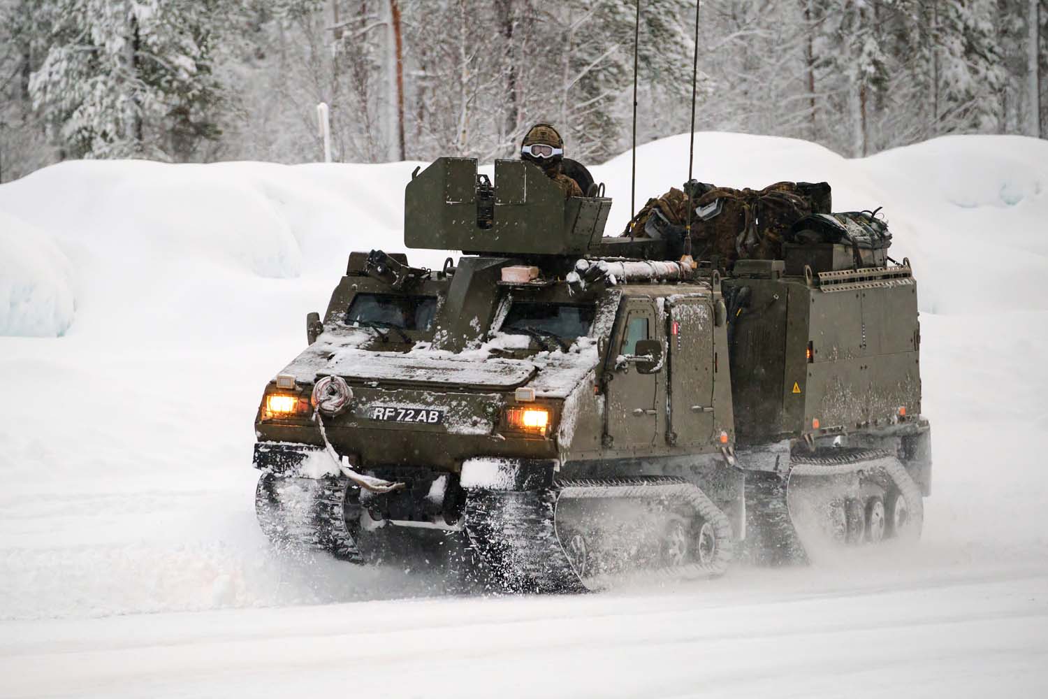 Royal Marines’ Armoured Support Group conducting snow and ice drive training with Vikings at Setermoen, Norwar during CETUS 20 CREDIT ROYAL NAVY 260120.jpg 
