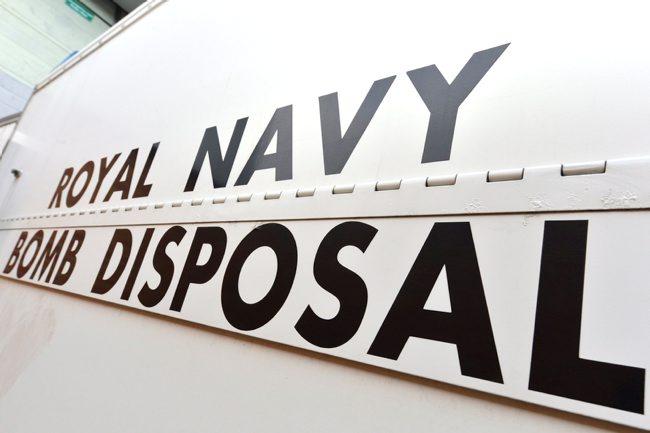 Royal Navy Bomb Disposal writing