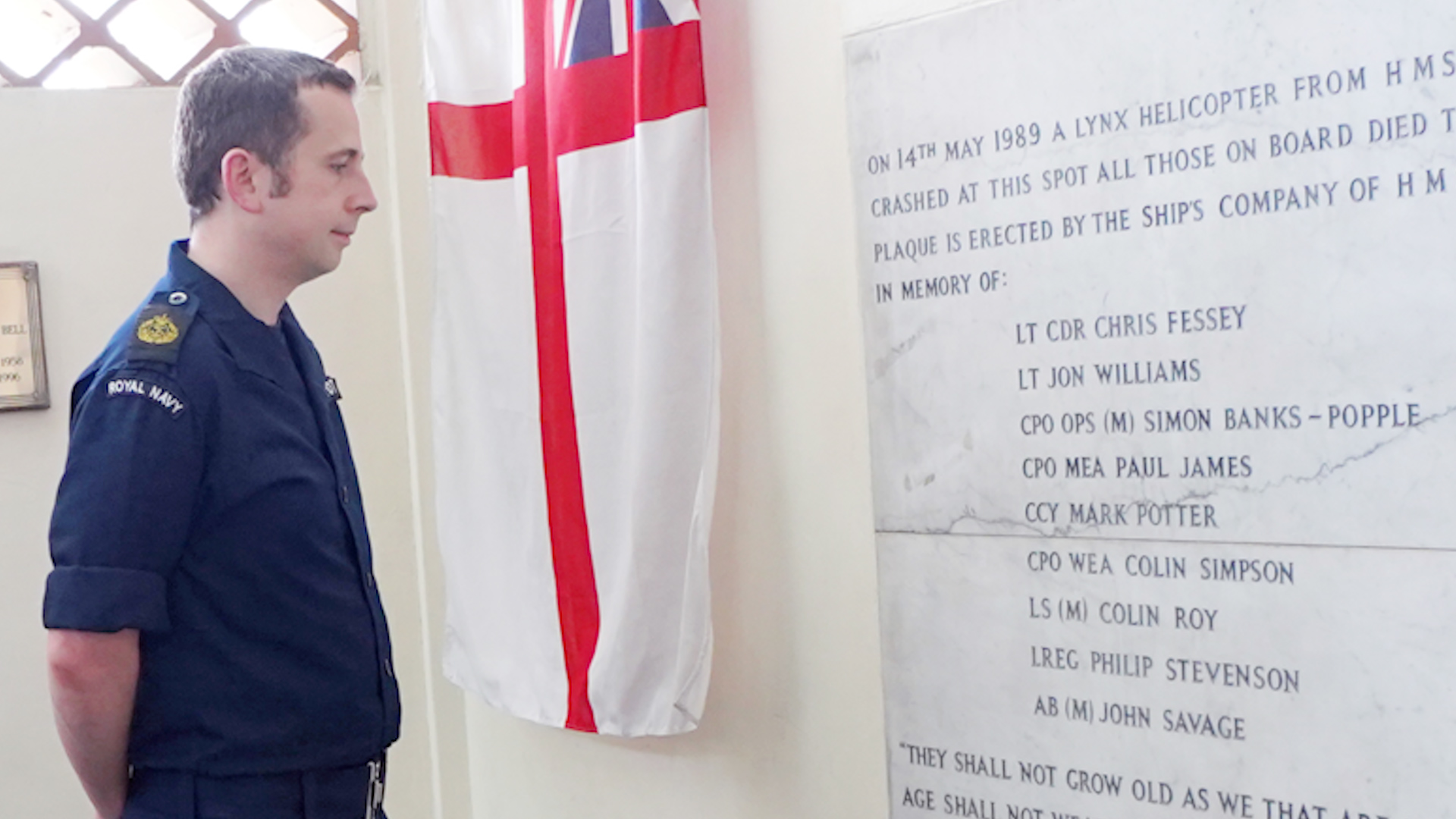Royal Navy CPO Dave Potter honours his father who died in HMS Brilliant's Lynx crash Kenya 140824 CREDIT ROYAL NAVY