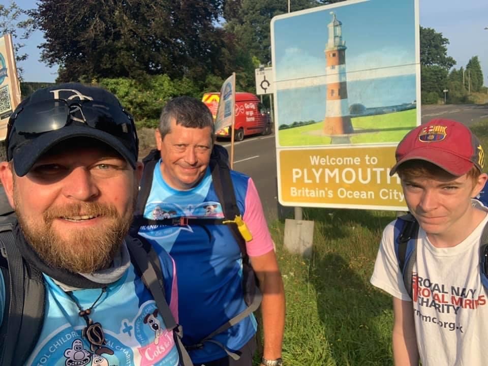 CPO Levy's son, Harrison, joined the pair for the final part of the hike (Picture Royal Navy).