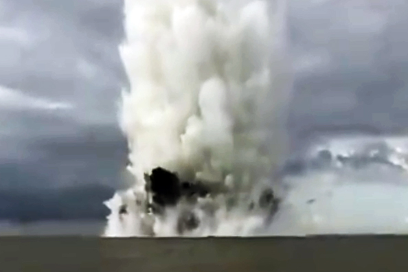 WATCH: Royal Navy Divers Dispose Of Huge WW2 Bomb