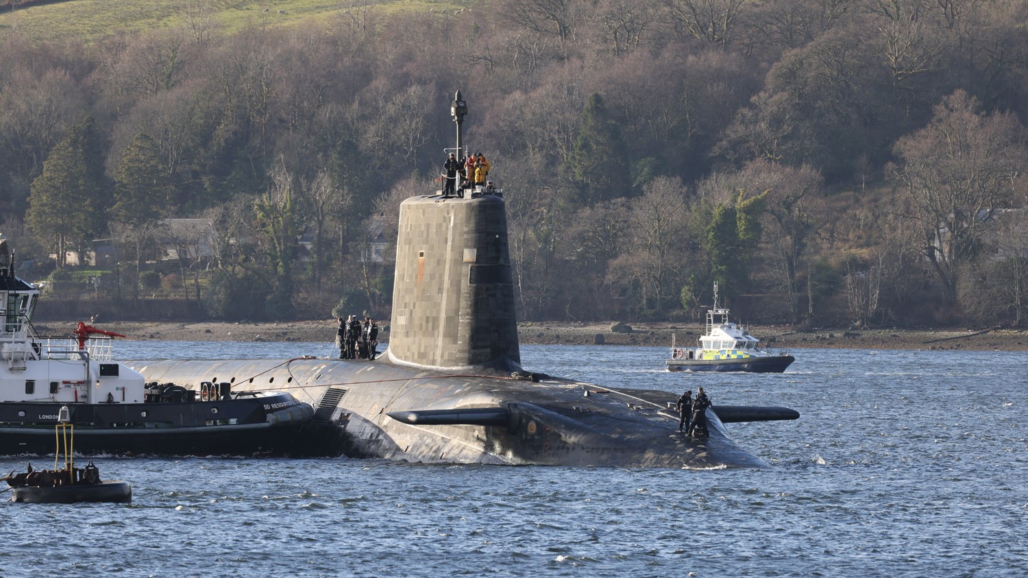 HMS Vengeance returns home to HMNB Clyde after her Christmas patrol (Picture: MOD).