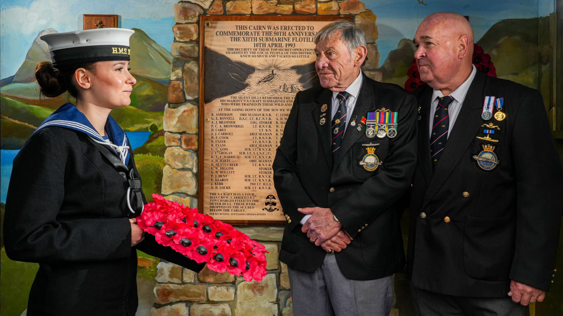 Veterans look on as AB Morgan Bishop, SMQ trainee pays respects