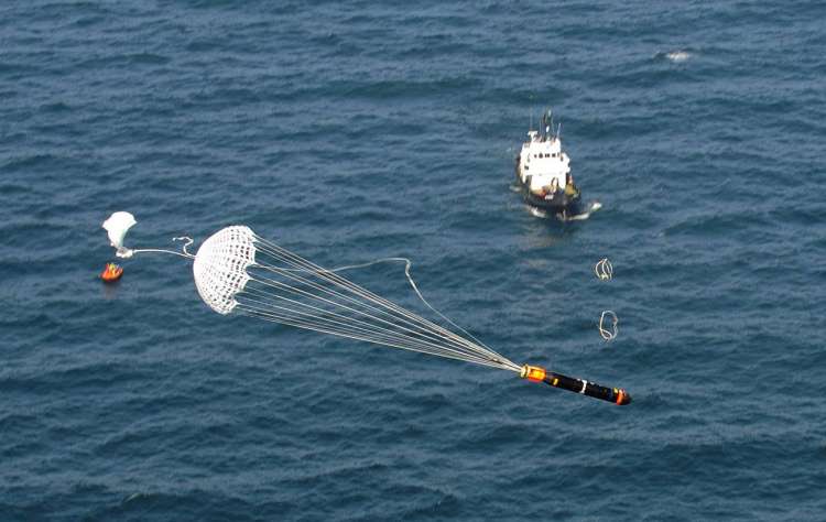 Royal Navy Wildcat helicopter Sting Ray torpedo first fire