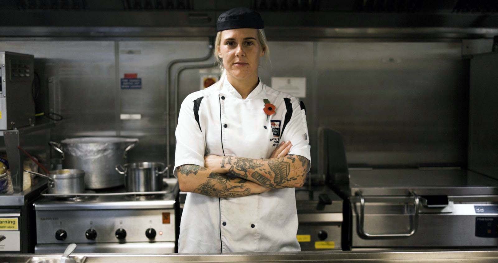 Royal Navy caterer of the year PO Cat Taylor of HMS Trent CREDIT Royal Navy.jpg