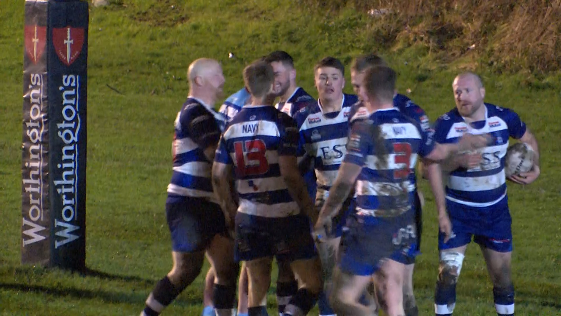 oyal Navy make it to round two of the Challenge cup after demolishing Bridgend Blue Bulls 60-0 in South Wales. 140121 CREDIT BFBS .jpg