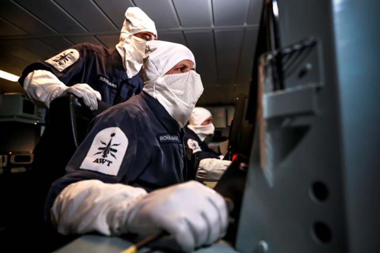 In the operations room, the ship’s company dealt with a range of simulated threats (Picture: Royal Navy).