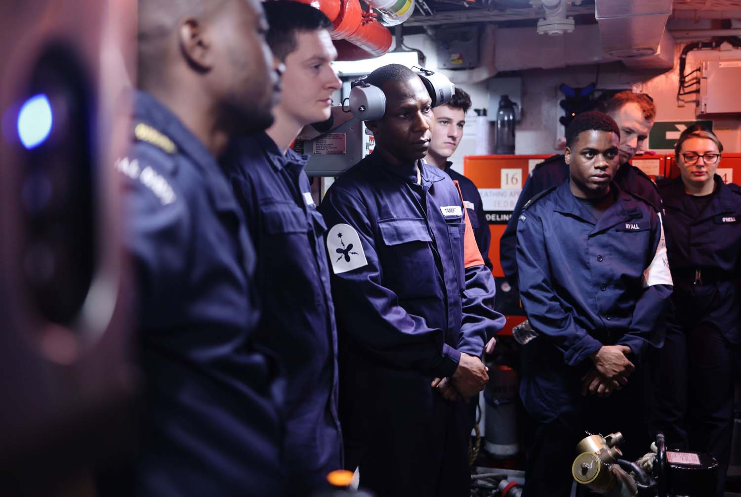 Royal Navy personnel wearing their new Rig22 uniform