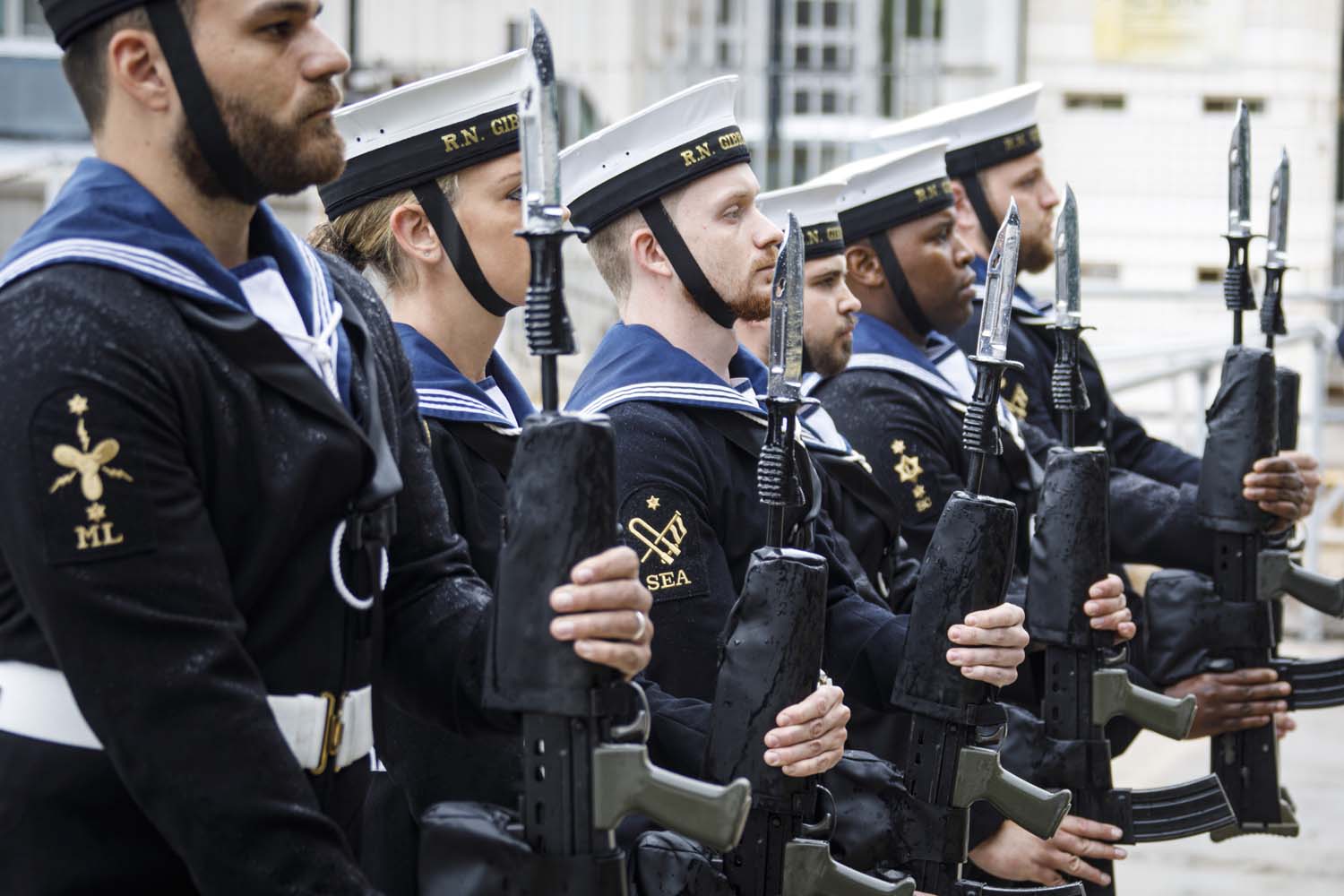 Royal Navy sailors attend HMS Cutlass commissioning into Royal Navy fleet in Gibraltar 060522 CREDIT Royal Navy.jpg