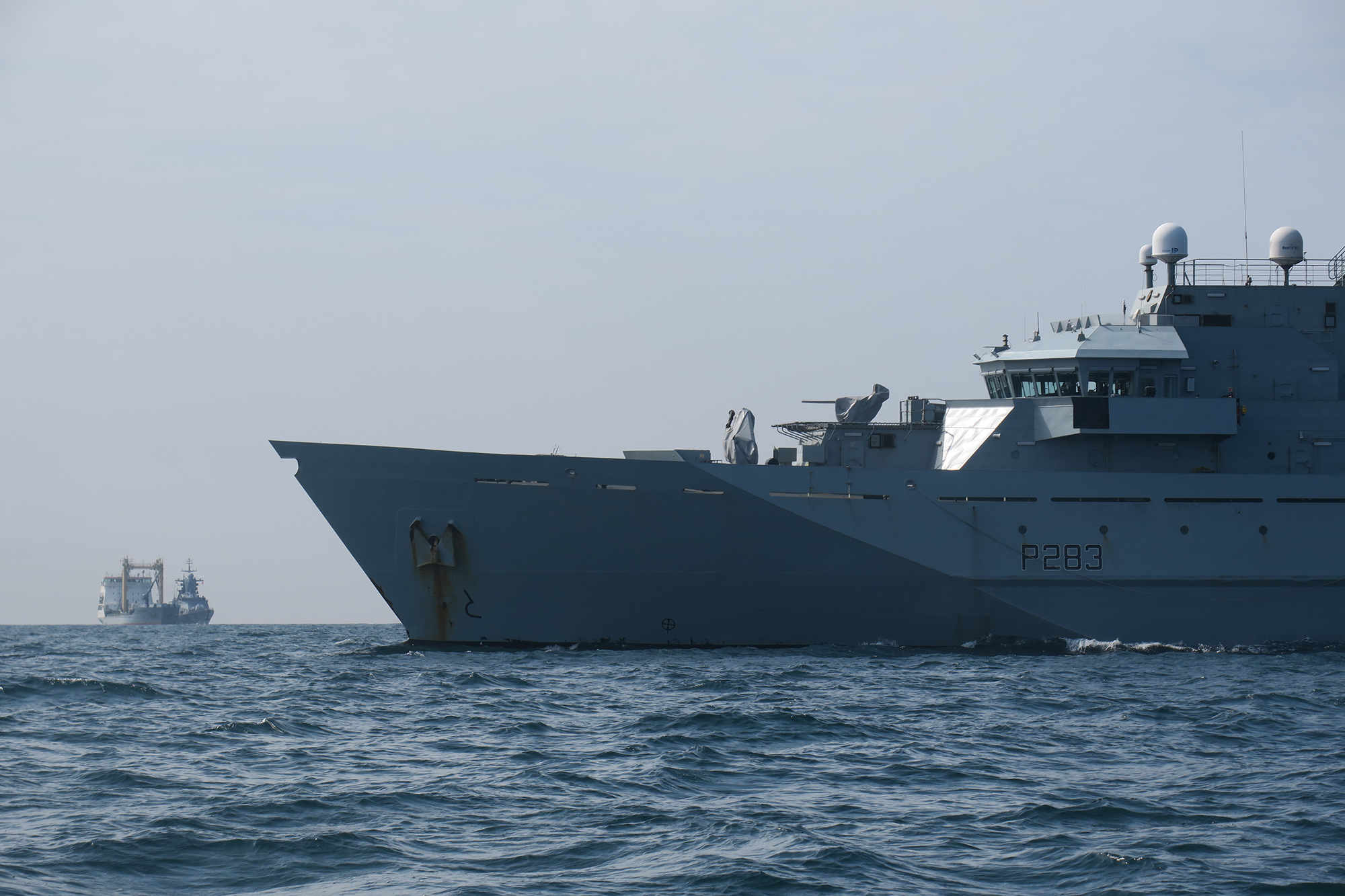 Cover image: HMS Mersey tracked the Russian ship through the English Channel (Picture: Royal Navy).