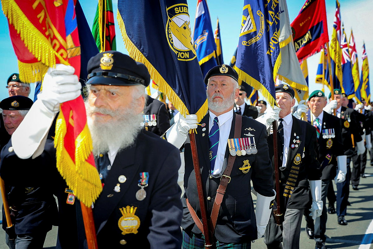 Royal Navy veterans march in 2018 at Armed Forces Day in Plymouth (Picture: Crown Copyright).
