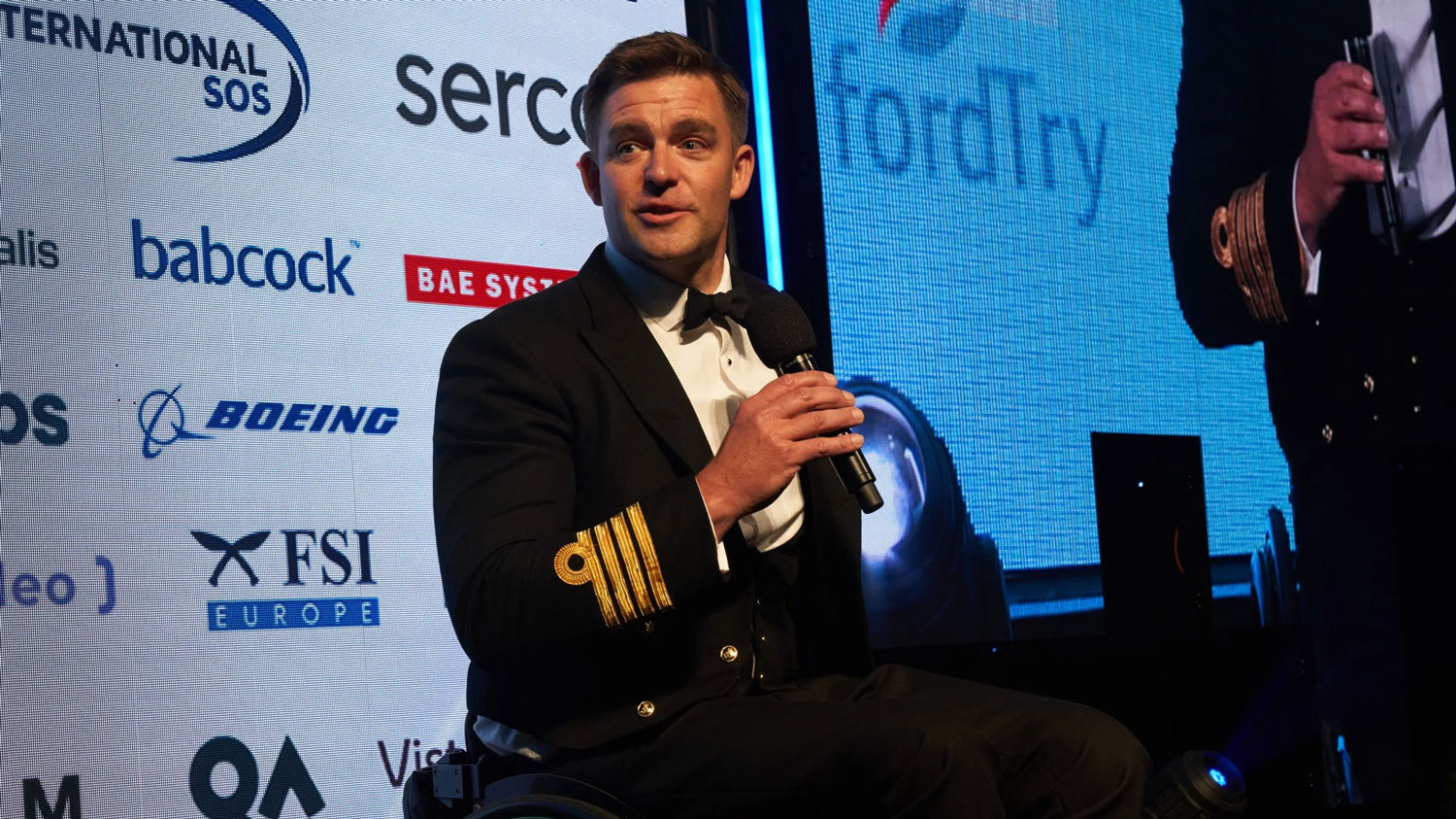 Royal Navy veteran Pete Reed at the British Ex-Forces in Business Awards CREDIT Forces in Business Awards