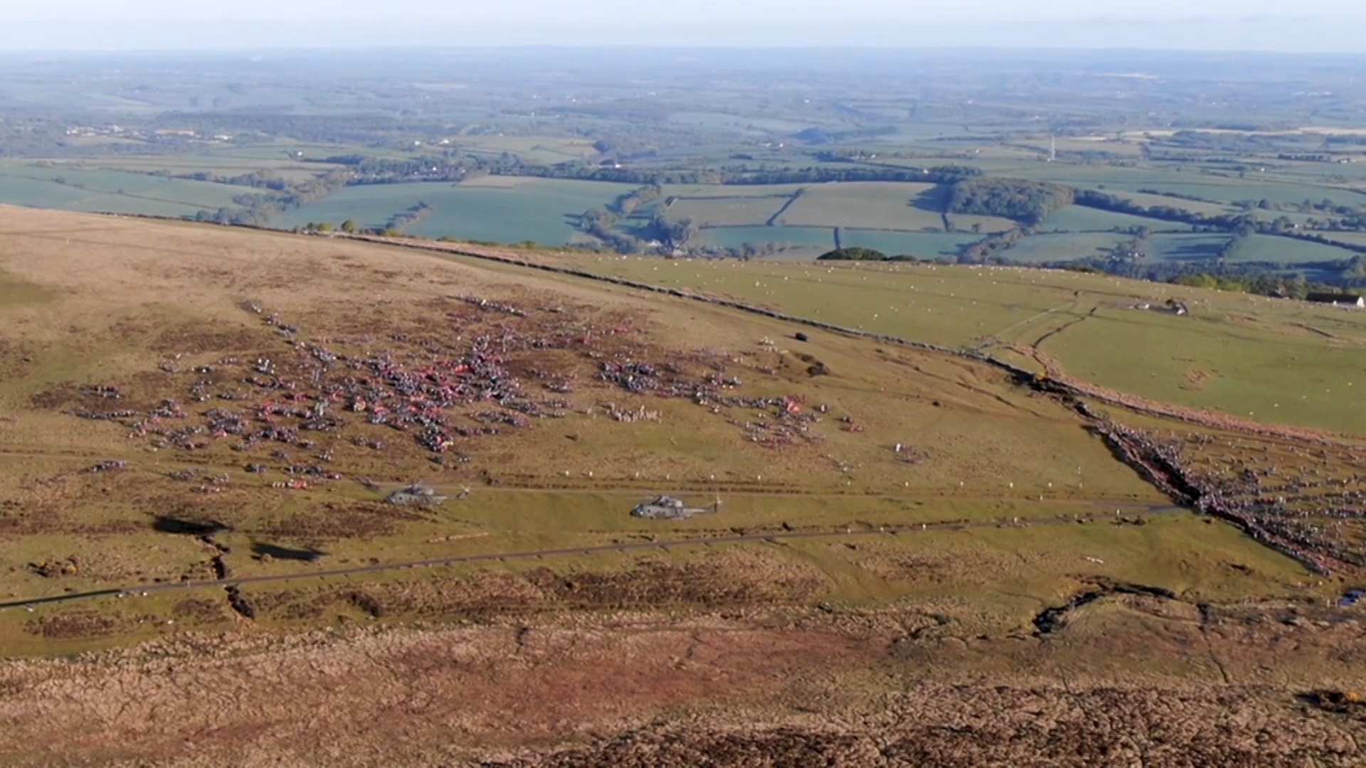 Dartmoor's rugged terrain proves a challenge for participants.