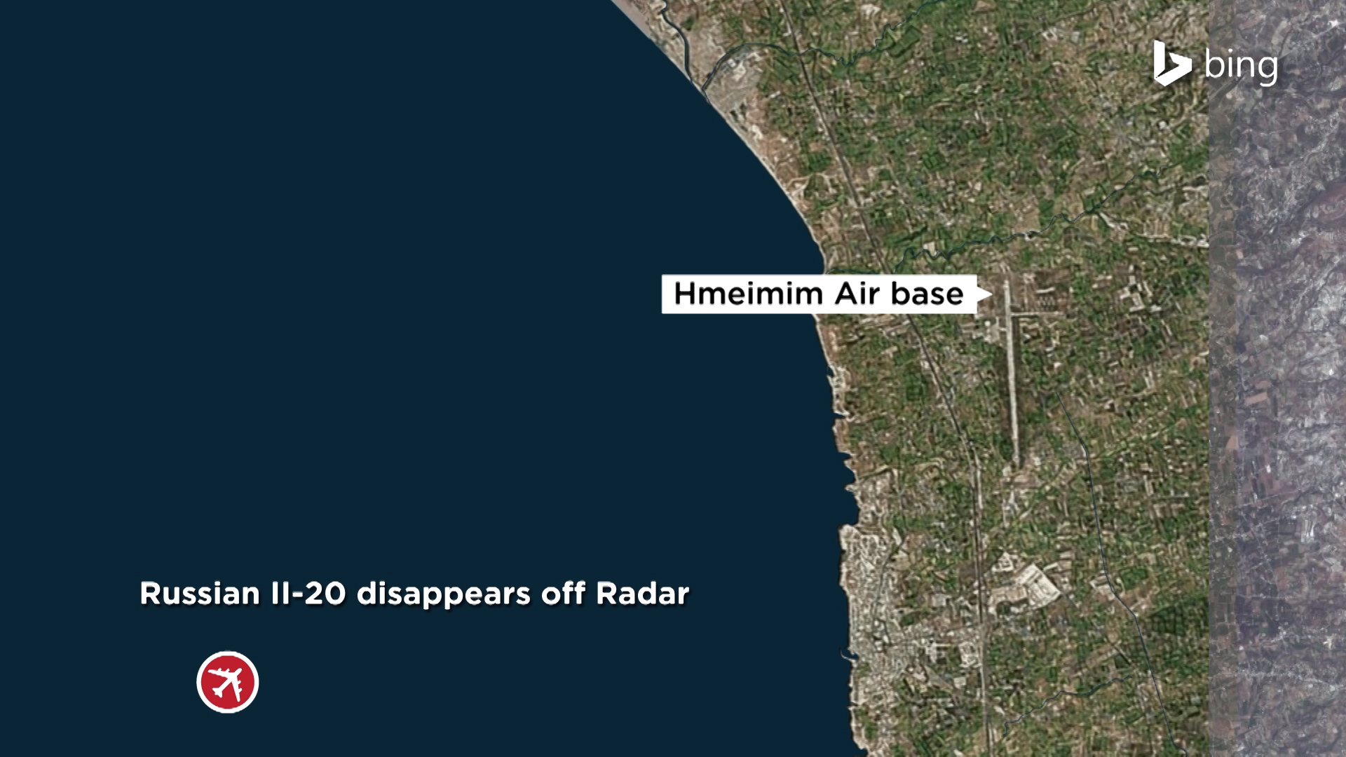 Russian aircraft disappearance map