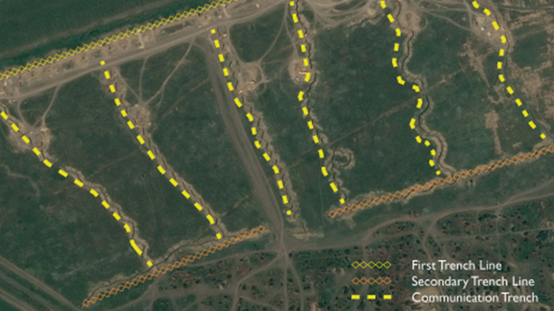 Russian defence positions north of Armyansk 210623 CREDIT MOD