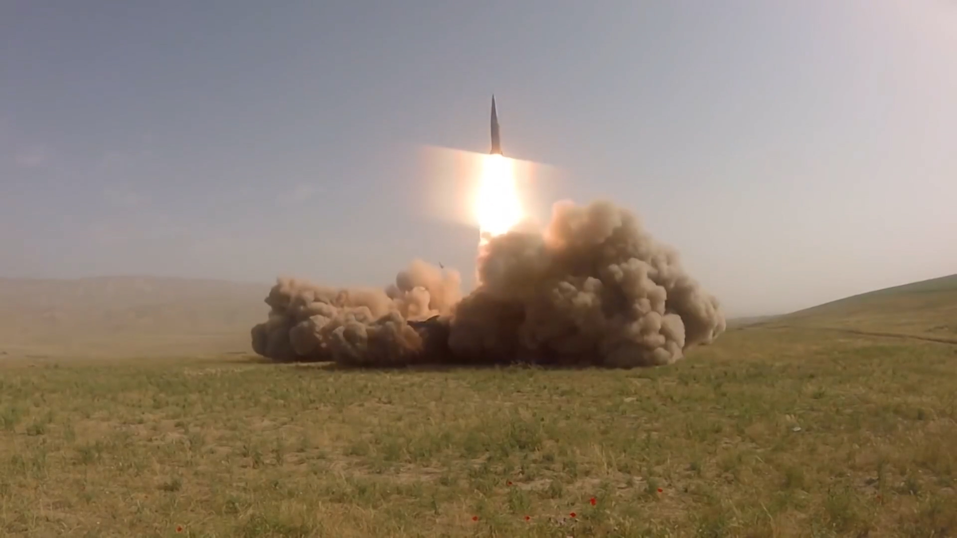 A Russian missile is fired (Picture: Russian MOD)