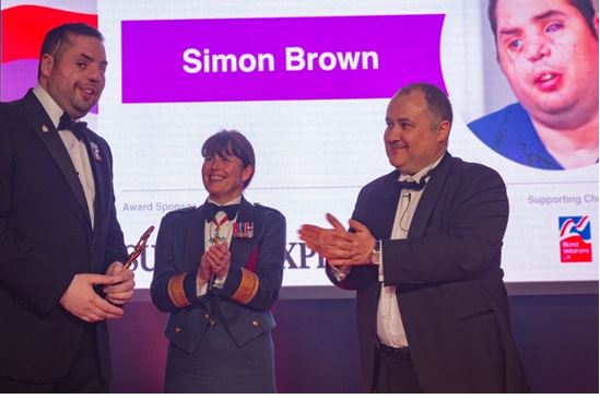 Simon Brown at the Soldiering On Awards 