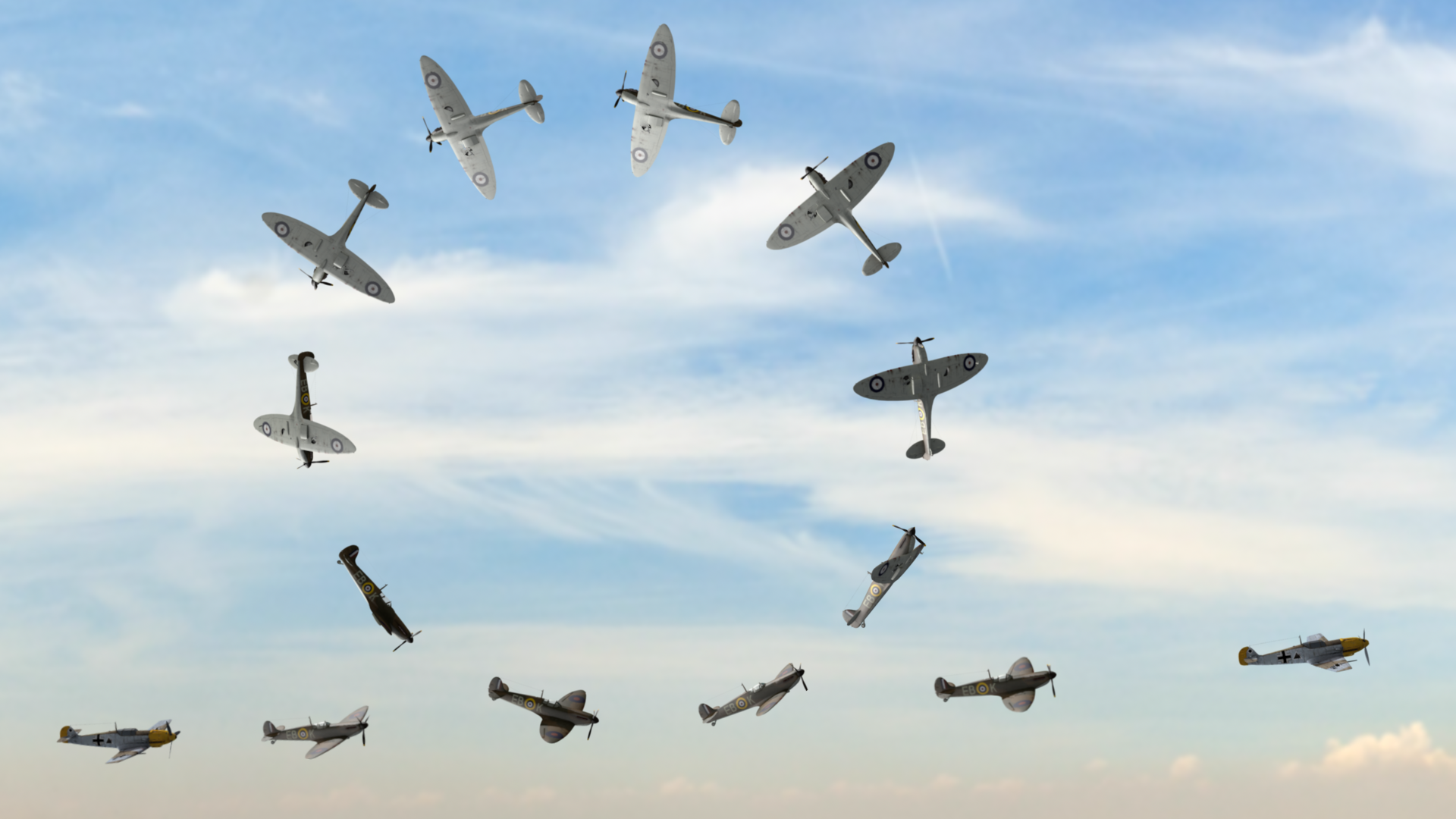 Spitfire circling 