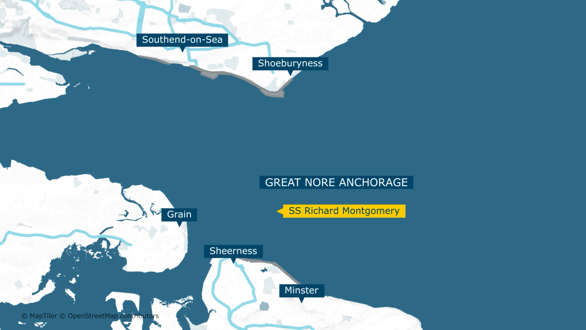 SS Richard Montgomery map CREDIT BFBS
