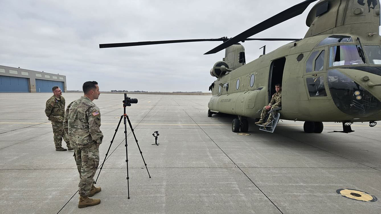 SFC Tyler Butterworth visited Nebraska Army National Guard in November 2023 to teach them how to create content CREDIT SFC Tyler Butterworth