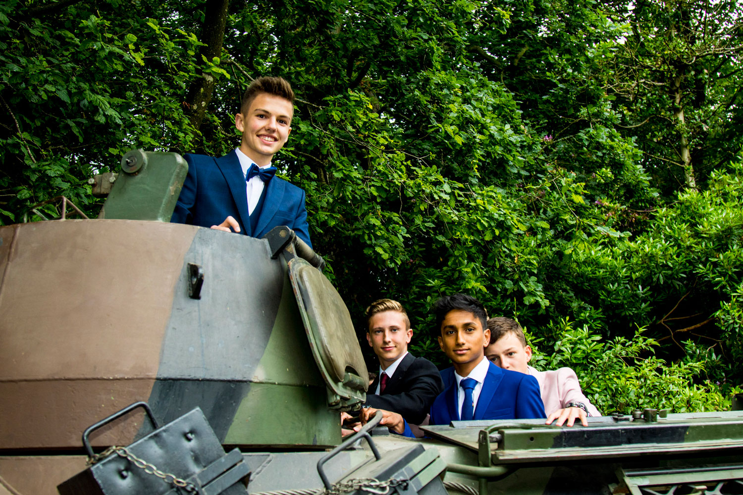 Schoolchild takes Panzer to prom