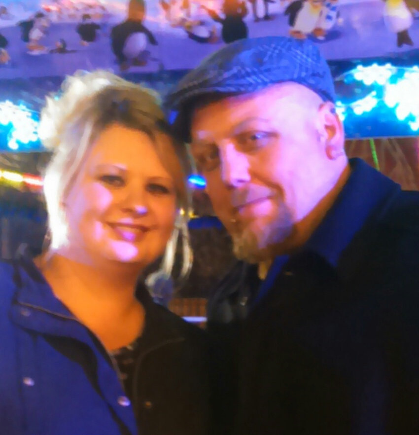 Conman Darren McCue with Rachael Moultrie