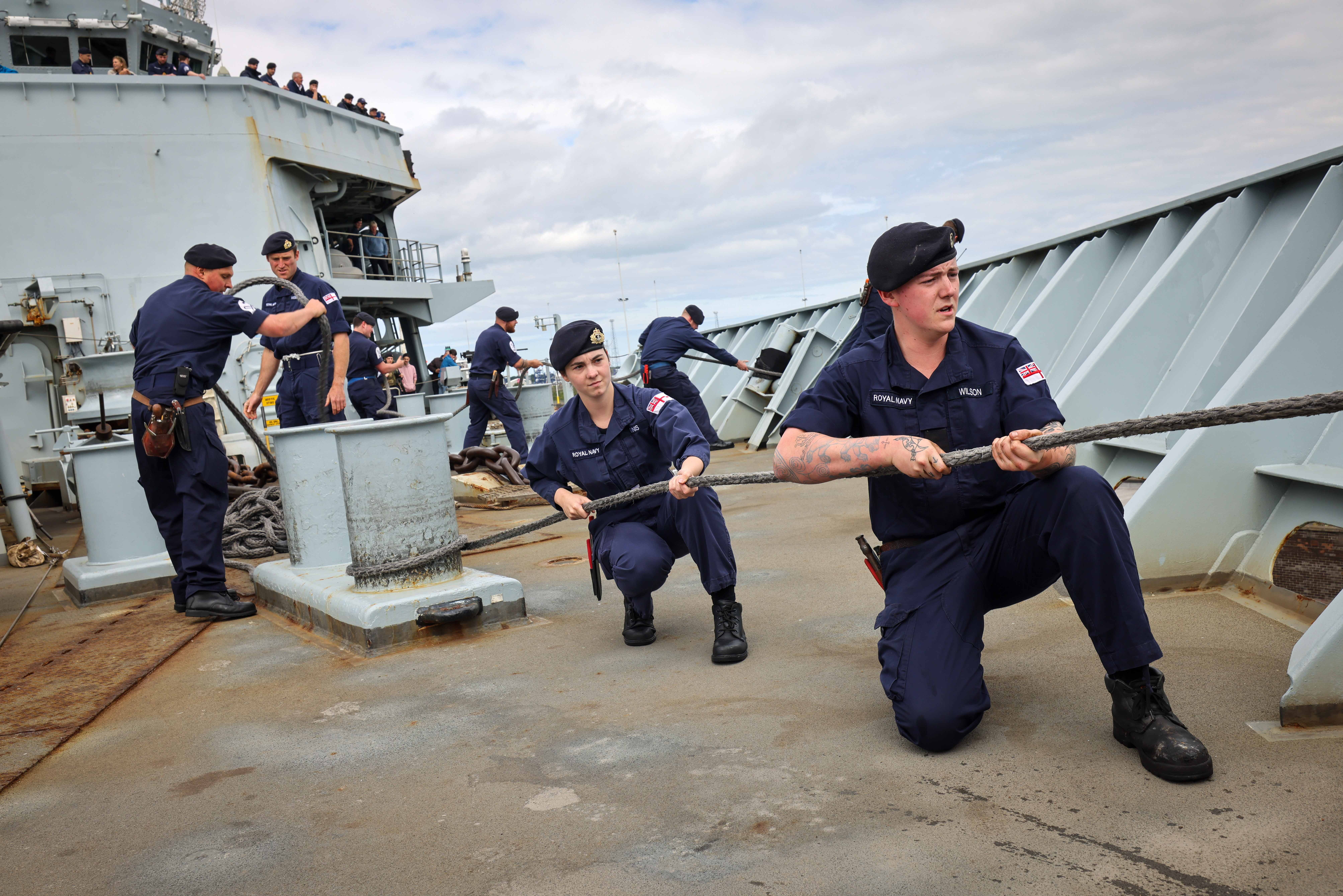 Sailors on HMS Albion (Picture: Royal Navy).