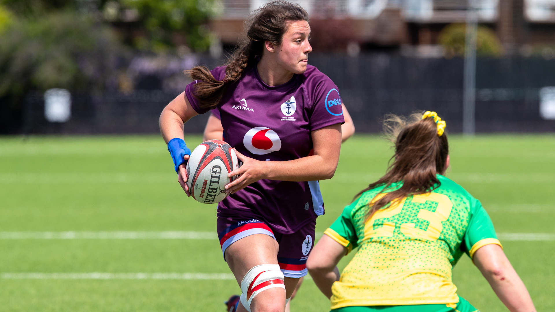 Sally Stott running with ball UKAF v Australia IDRC 2022 Credit Alligin Photography Date 11102022.jpg