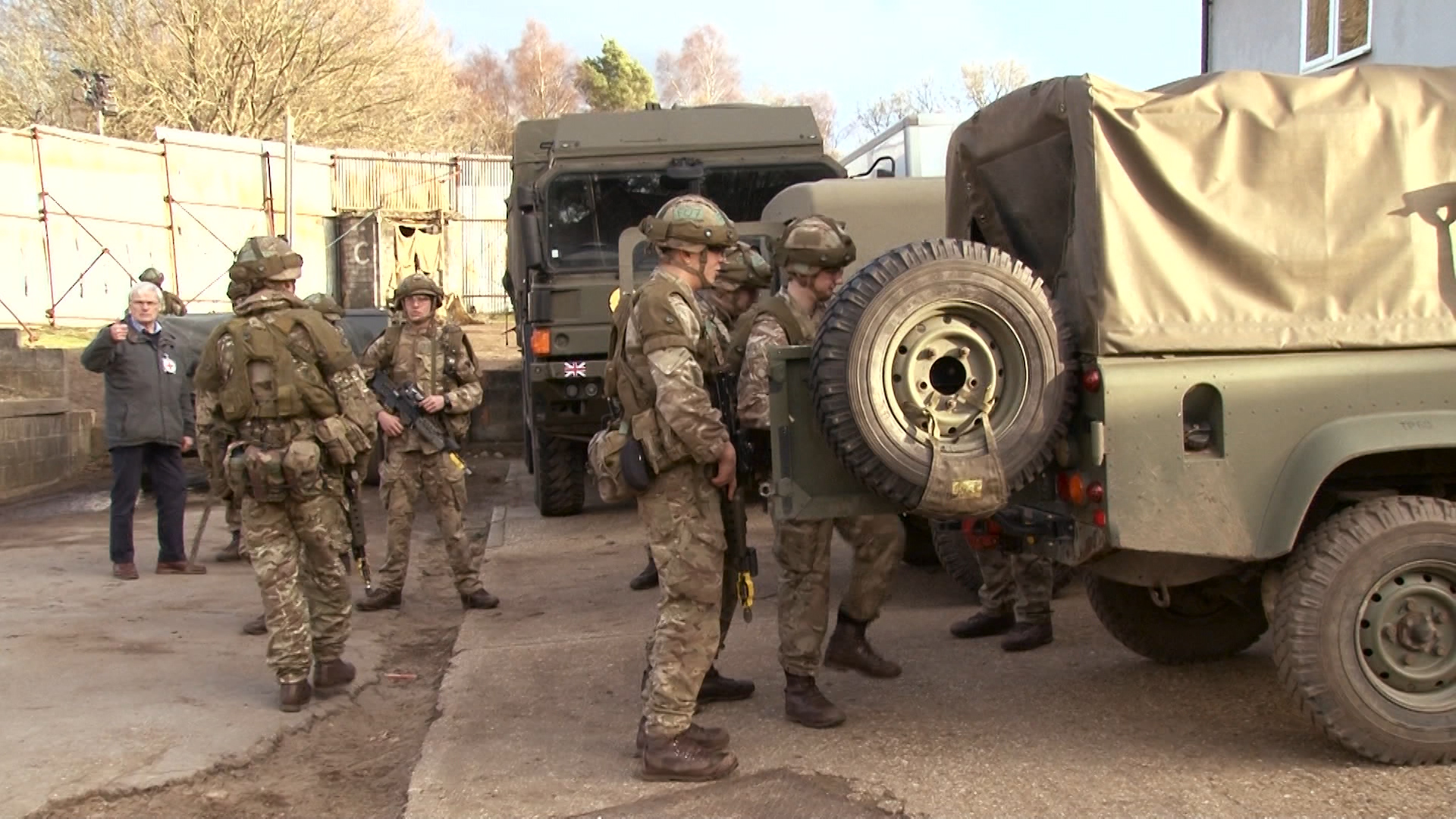 This particular exercise with officer cadets from Sandhurst takes place three times a year.