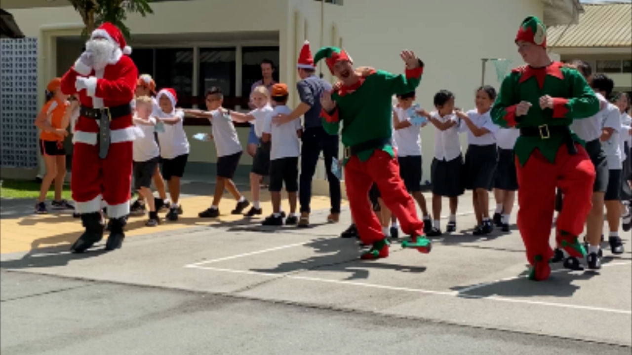 Father Christmas Santa Elves British Forces Brunei Credit BFBS Brunei